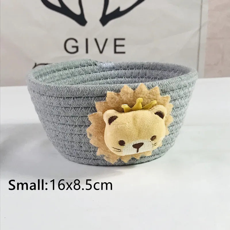 panier de rangement tissé animaux pour jouets et objets divers - vue 15 sur 21