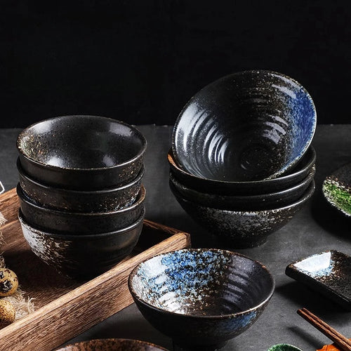 Bol céramique forme corne style japonais pour riz