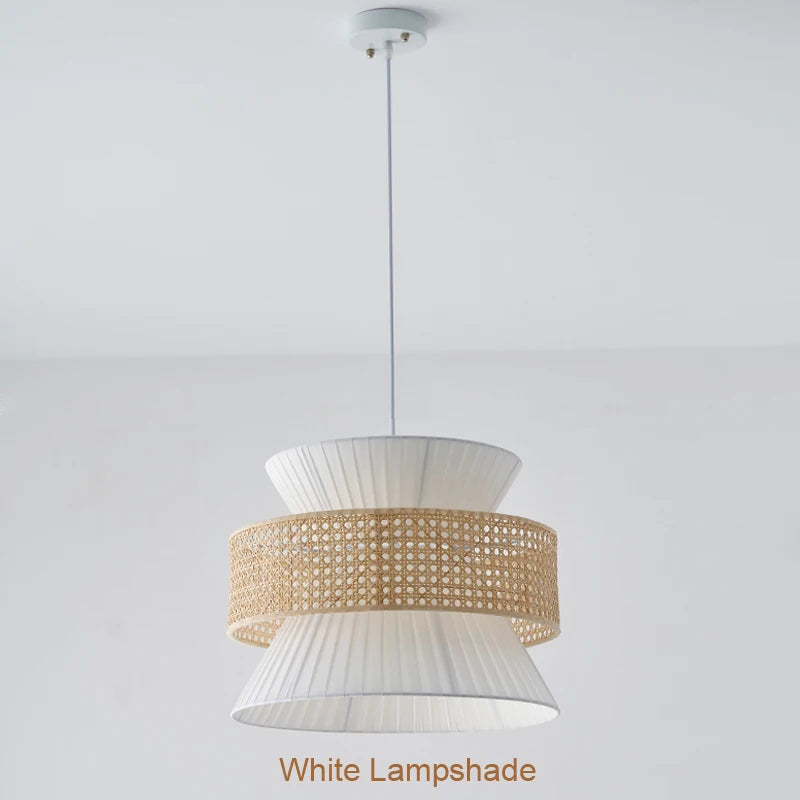 Lampe en rotin japonais Wabi Sabi