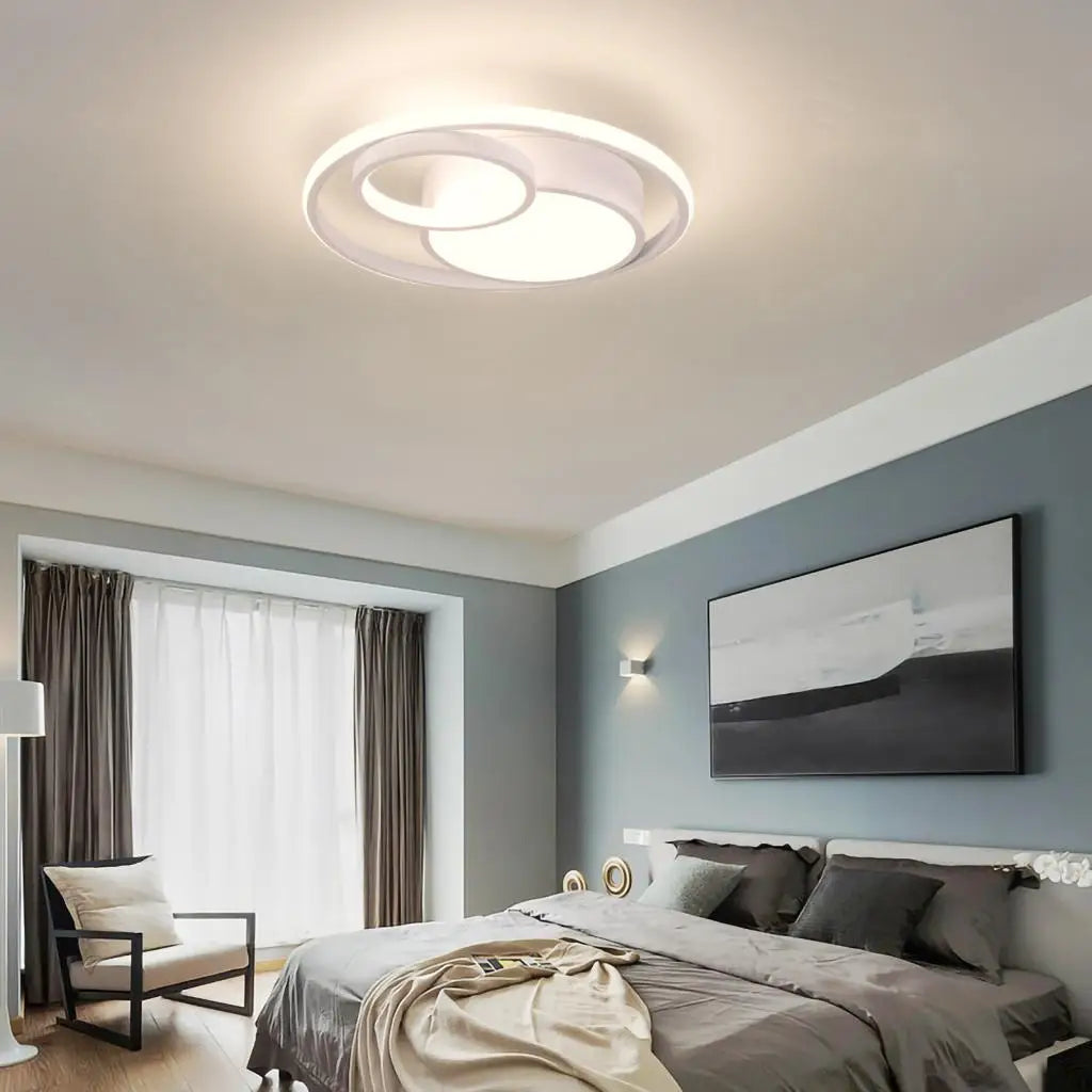 Plafonnier led moderne 3 couleurs maison - vue 7 sur 8