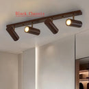 Lampe de chevet nordique LED multi-têtes en noyer