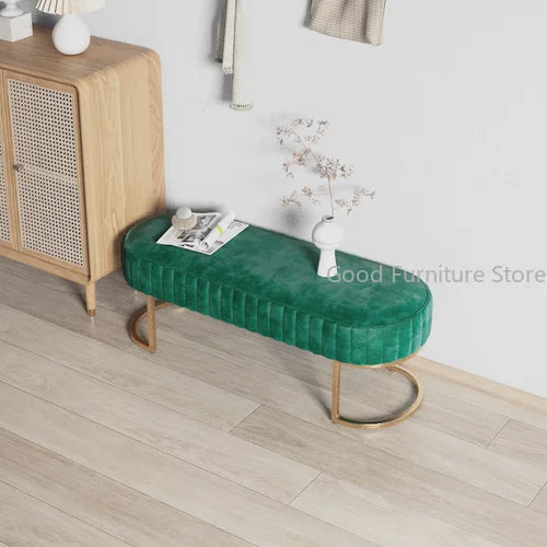 tabouret de chaussures luxe pouf ottoman pour hôtel café et magasin - vue 10 sur 12