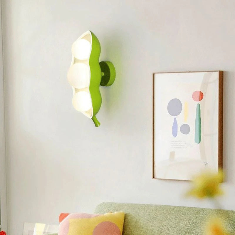 lustre en verre à pois créatifs avec éclairage en résine