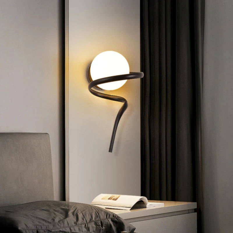 applique murale ronde en verre design moderne créative pour intérieur - vue 5 sur 10
