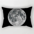 housse de coussin géométrique marbré noir et blanc 30x50 cm
