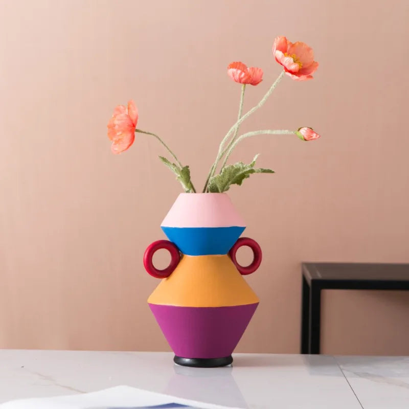 vase en céramique moderne pour décoration florale élégante - vue 2 sur 8
