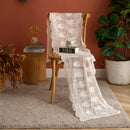 Chemin de table dentelle florale beige style bohème