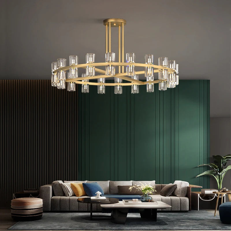 suspension classique en cristal noir et or design élégant - vue 5 sur 13