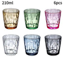 Verres incassables en acrylique style vintage strié réutilisables