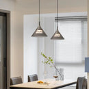 Plafonnier LED suspendu en aluminium et verre