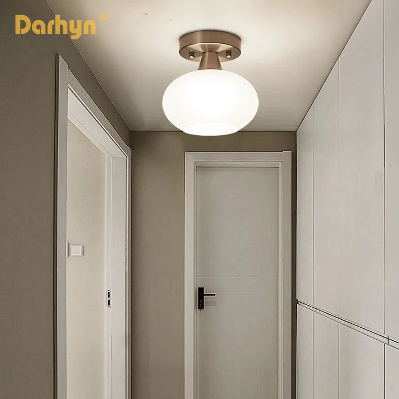 Lampe plafonnier créatif rond verre - vue 4 sur 10