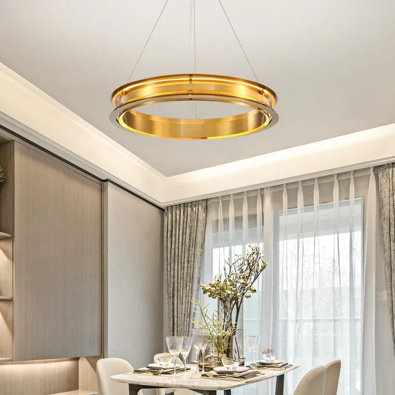 lustre en anneau post-moderne minimaliste italien led
