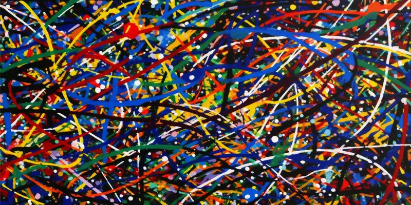 peinture abstraite moderne style jackson pollock pour décoration intérieure