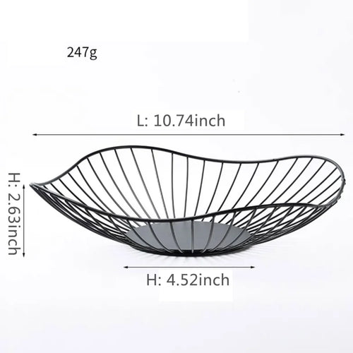 panier à fruits en fer multi-tailles pour rangement divers
