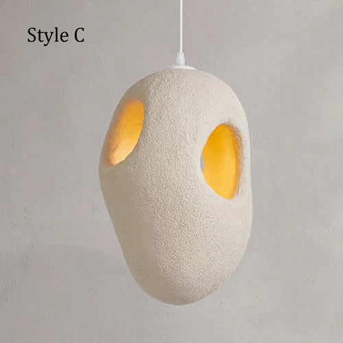 Lustre nordique Wabi Sabi poreux Simple Style lampes créatives