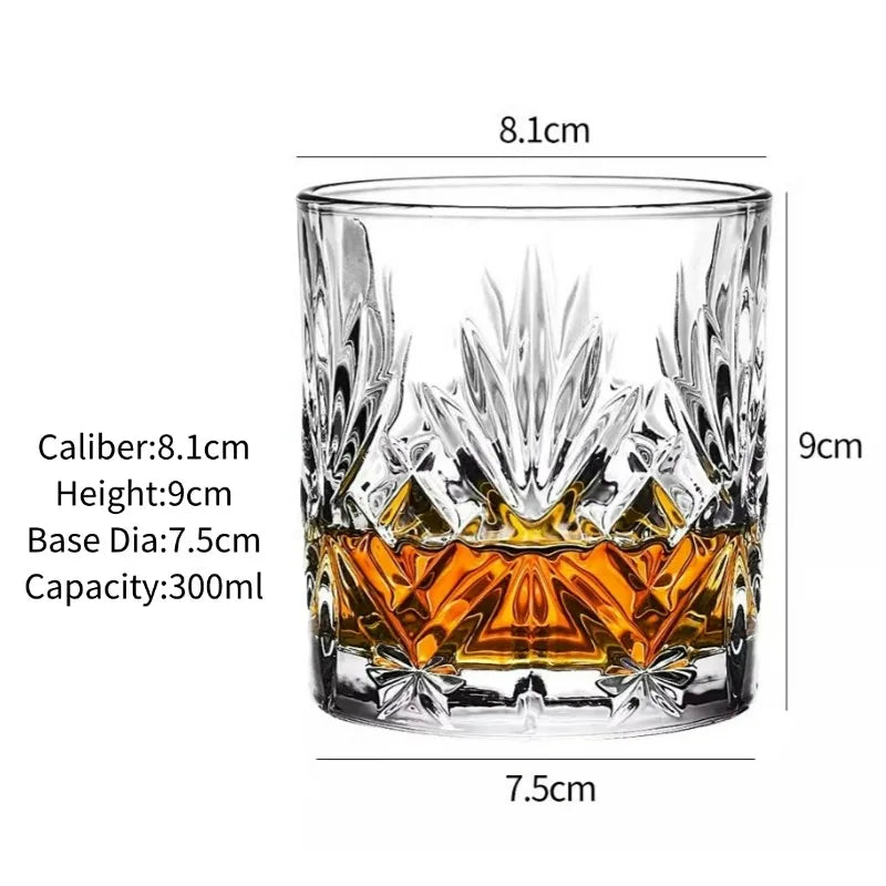 Verres whisky old fashioned gravés style vintage élégant