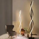 Lampadaire LED moderne en spirale en aluminium pour canapé à côté de la chambre à coucher salon décoration intérieure verticale salle d'étude chevet maison lumière