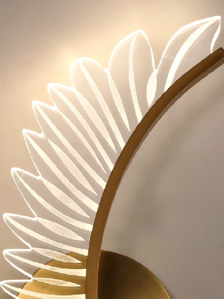 applique murale led design moderne ailée pour hôtel villa