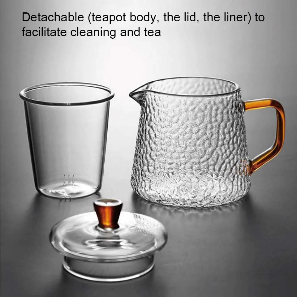 Theiere japonaise verre borosilicate infuseur service the - vue 5 sur 7