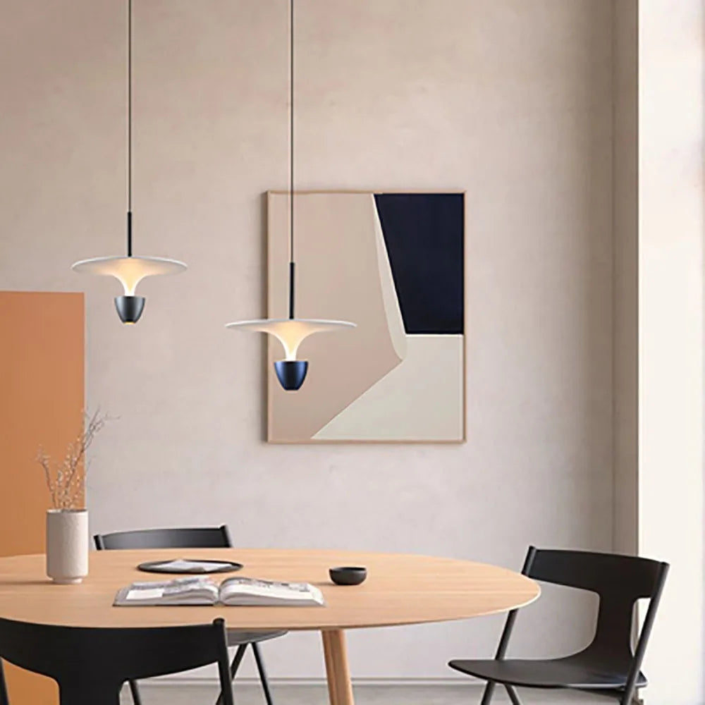 Nordique Designer Créatif Lustre Suspension LED Suspension UFO Chevet Bar Chambre Restaurant Décor À La Maison Éclairage Intérieur - vue 4 sur 11