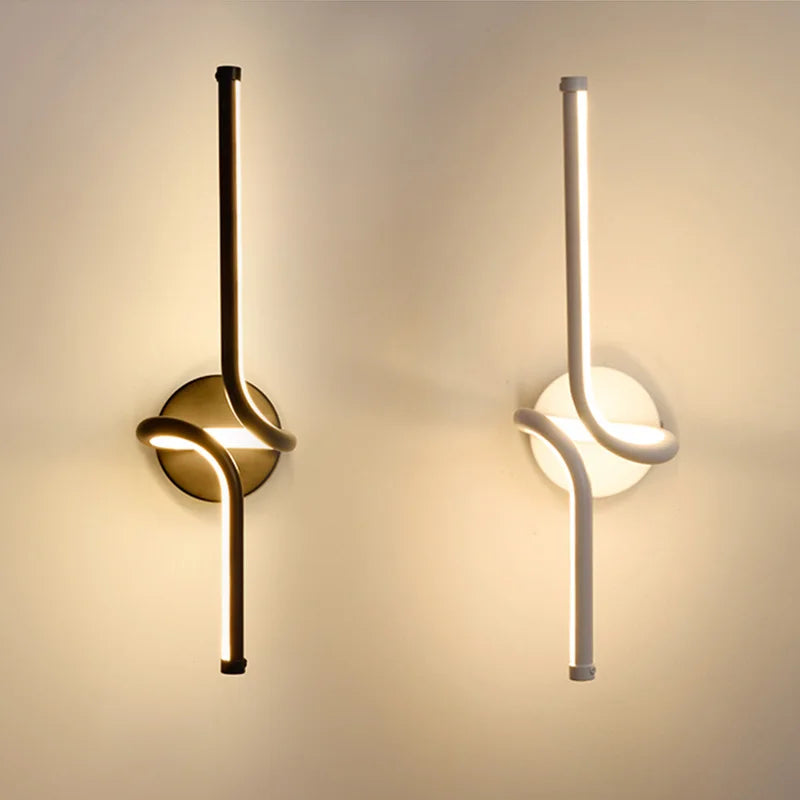 applique murale led en aluminium simplicité moderne d'intérieur - vue 2 sur 7