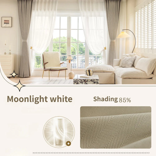 Rideau occultant uni style moderne pour salon chambre