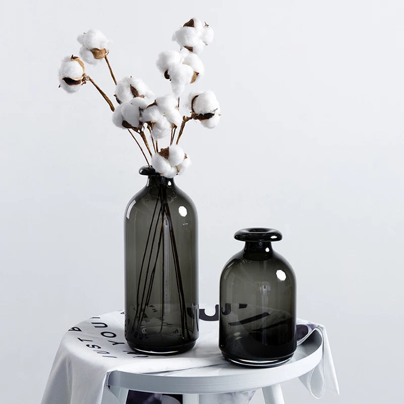 Vase en verre nordique pour fleurs décoration intérieure moderne