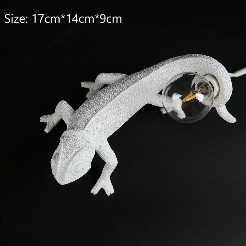 veilleuse lézard nordique lampe décorative moderne en résine