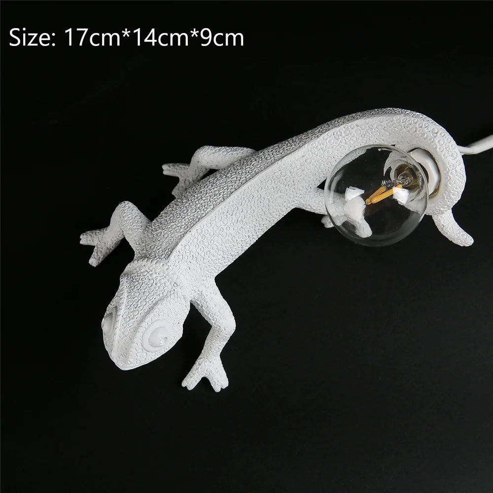 veilleuse lézard nordique lampe décorative moderne à LED - vue 8 sur 11