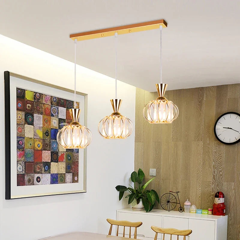 lustre moderne en cristal pour éclairage décoratif élégant - vue 3 sur 18