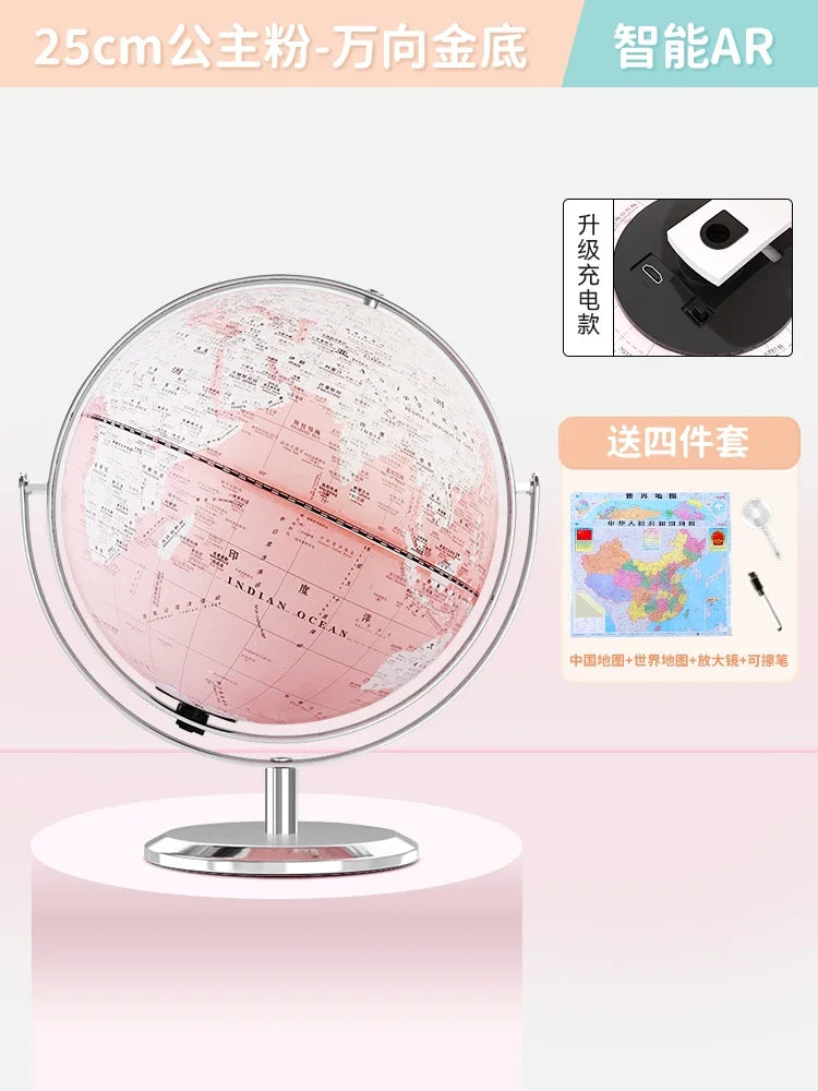 globe lumineux éducatif carte du monde décoration géographie - vue 18 sur 19