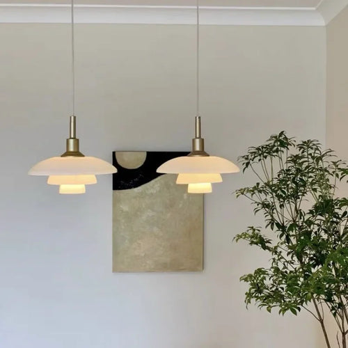 suspension design danois abat-jour en verre lumineux décoratif