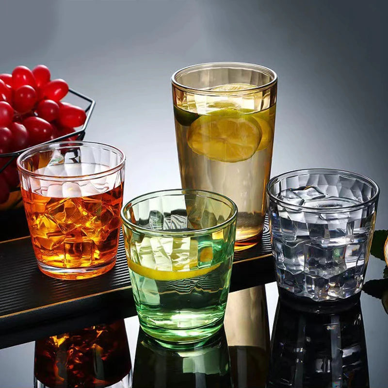 Verres incassables en acrylique style vintage strié réutilisables - vue 4 sur 22
