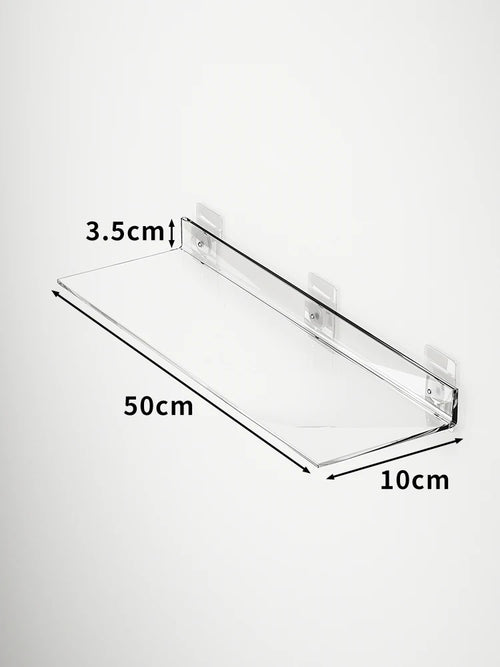 étagère murale flottante en acrylique transparent pour rangement organisé