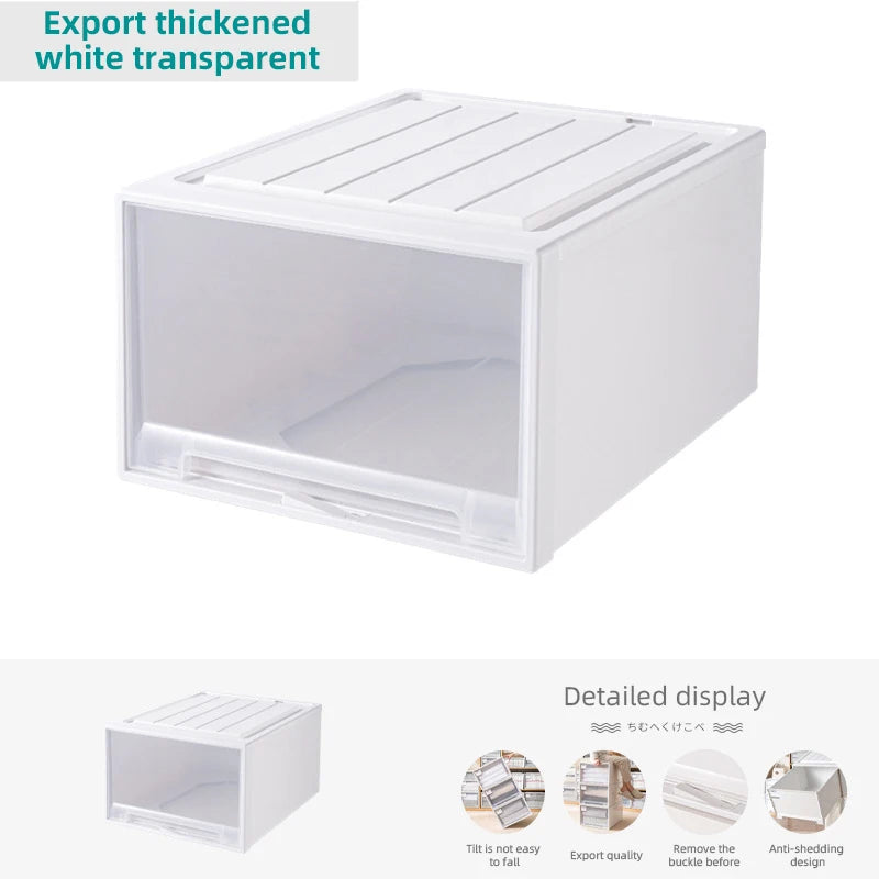 tiroirs empilables en plastique transparent pour rangement pratique - vue 11 sur 48