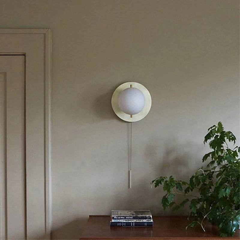 Light Luxury All Copper Wall Lamp, Post-modern Villa, Minimalist Living Room, Background Wall, Creative Bedroom, Bedside Lamp