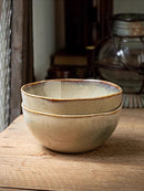 Bol salade céramique vintage bords irréguliers 14 cm
