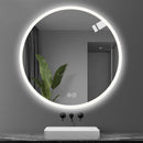 miroir rond lumineux avec interrupteur tactile et fonction antibuée