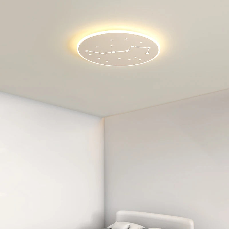 plafonnier moderne à leds avec télécommande et anneau rond - vue 4 sur 7