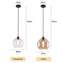 Suspension boule de verre design
