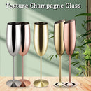 Verre champagne acier inoxydable texturé style coupe fête