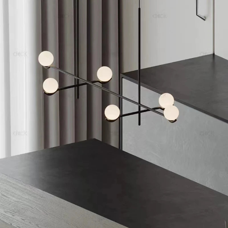 suspension moderne en verre pour décoration intérieure élégante - vue 4 sur 10