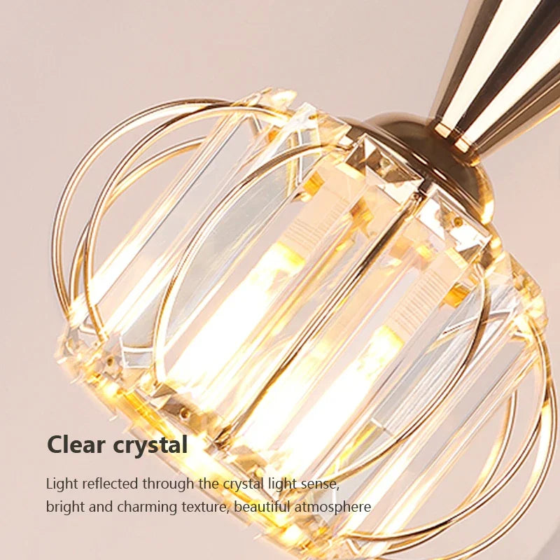 lustre moderne en cristal pour éclairage décoratif élégant - vue 11 sur 18