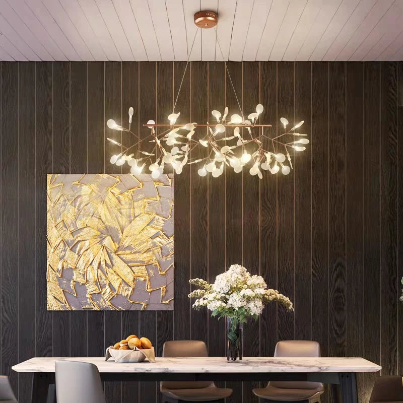 lustre led moderne avec branches rondes pour suspension - vue 4 sur 14