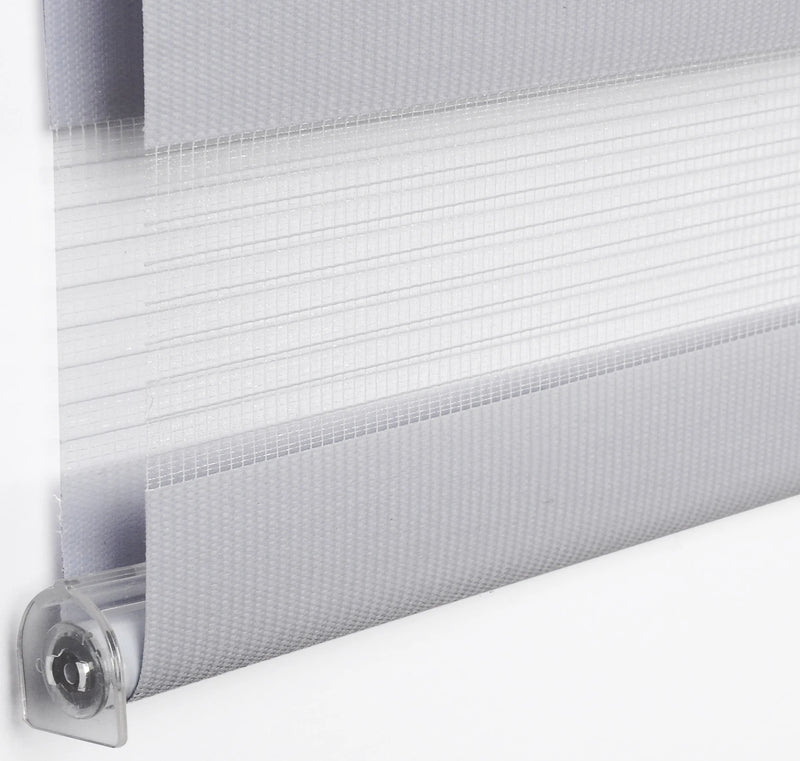 Store enrouleur occultant zébré sans perçage fenêtre porte