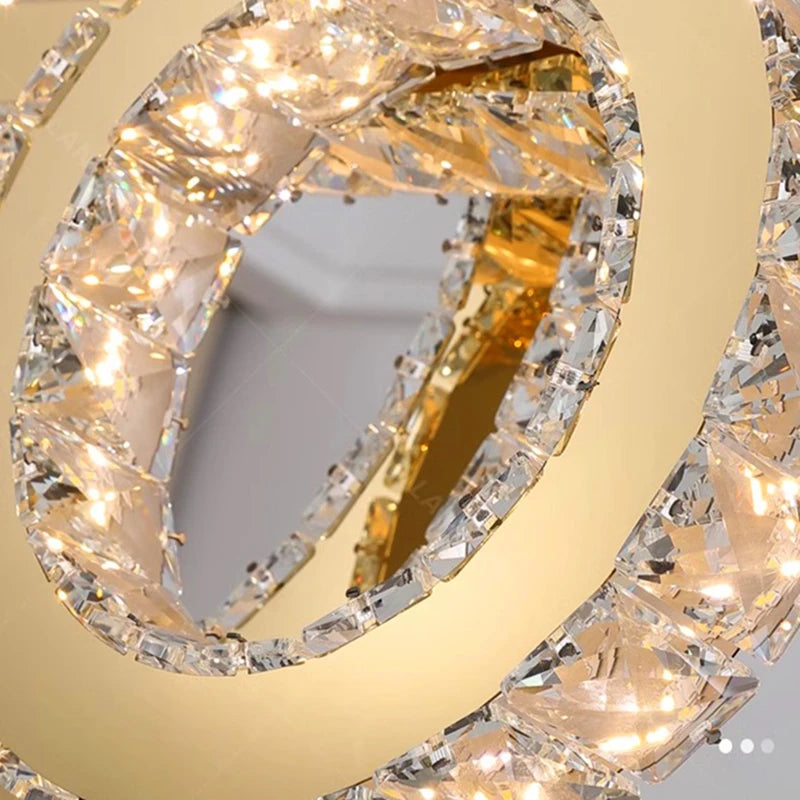 Lustre moderne en cristal pour éclairage intérieur