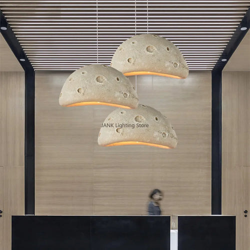lustre led minimaliste wabi-sabi pour décoration loft et café