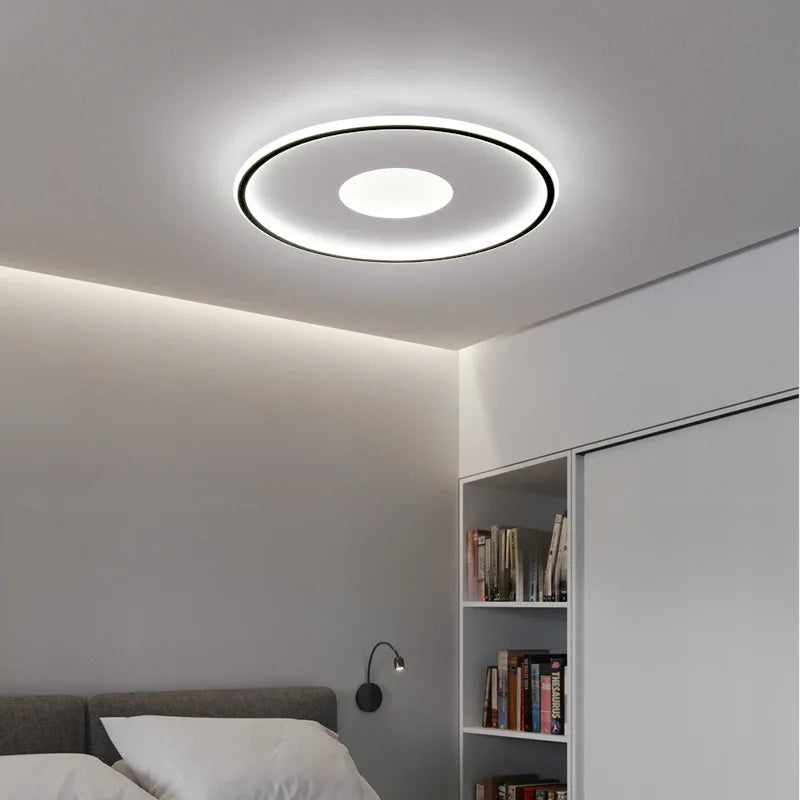 plafonnier led ultra mince rond moderne montage en surface - vue 5 sur 24