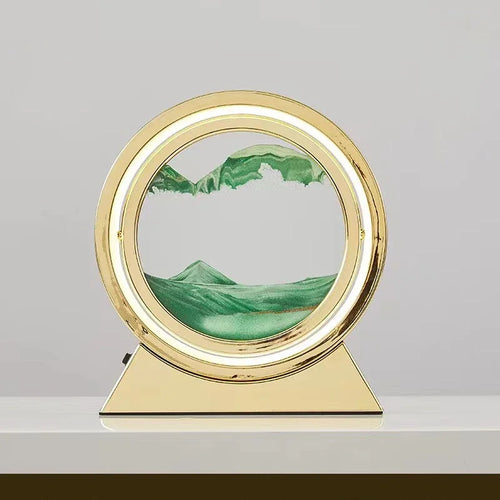 lampe de table créative avec sable mouvant 3D décoratif
