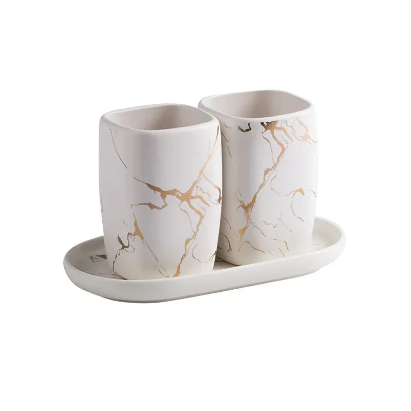 ensemble de tasse en céramique et support de brosse à dents - vue 12 sur 12